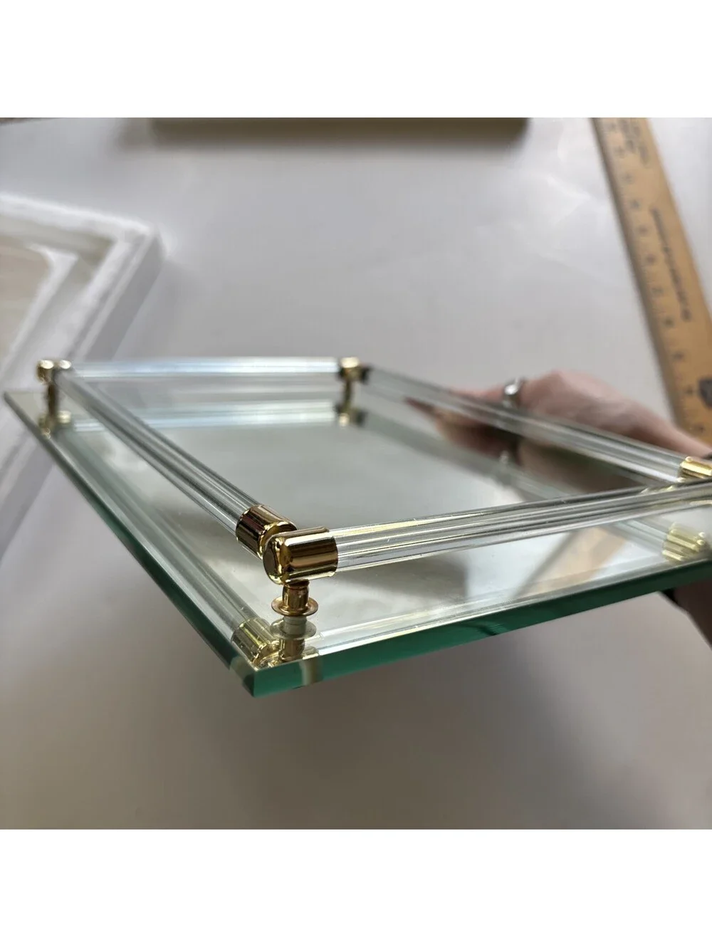 Vintage Avon Mirrored Vanity Tray, 11